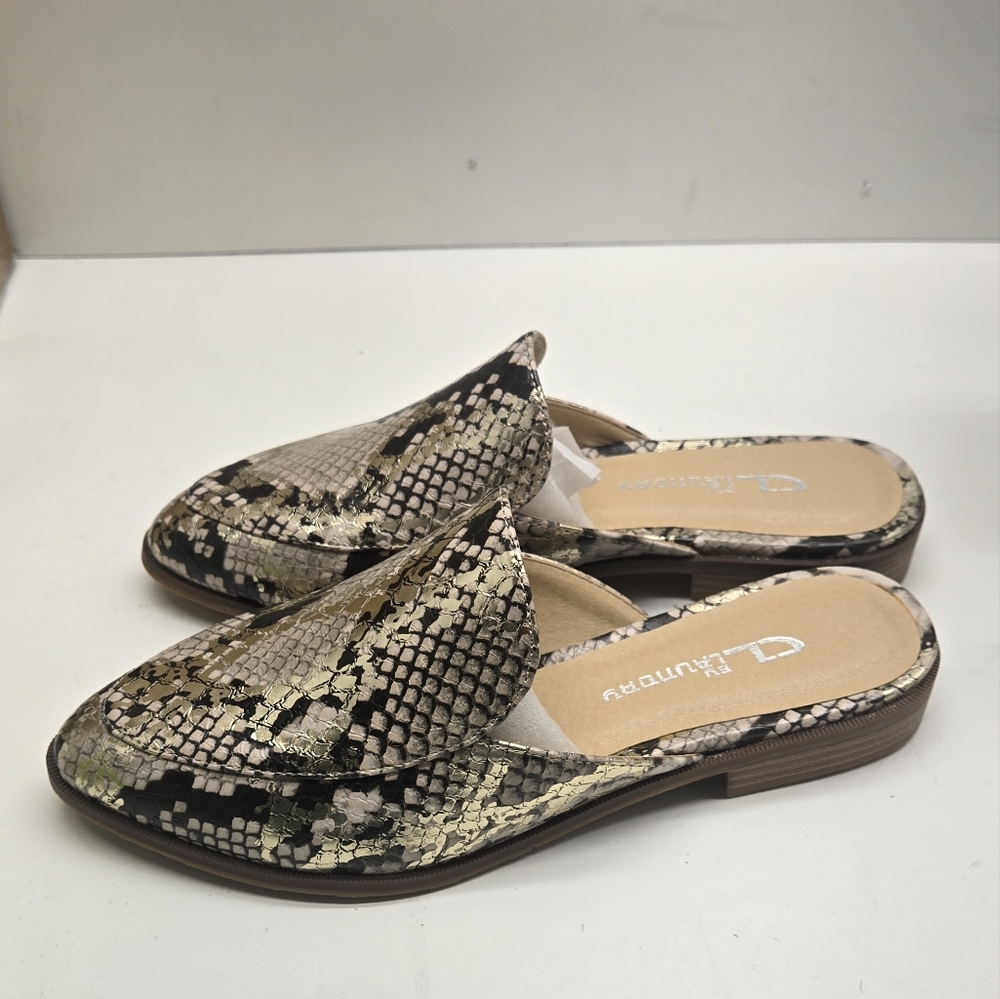 CL By Laundry Snakeskin Print Slip-On Shoes